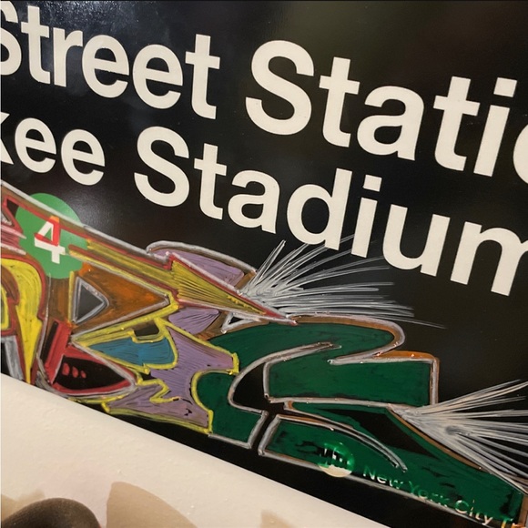 GRAFFITI ART MTA YANKEE METAL SIGN PAINTED - Picture 5 of 7